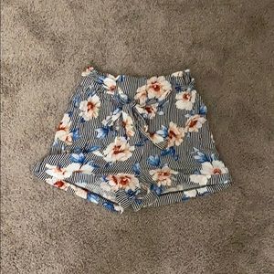 Floral high-rise shorts